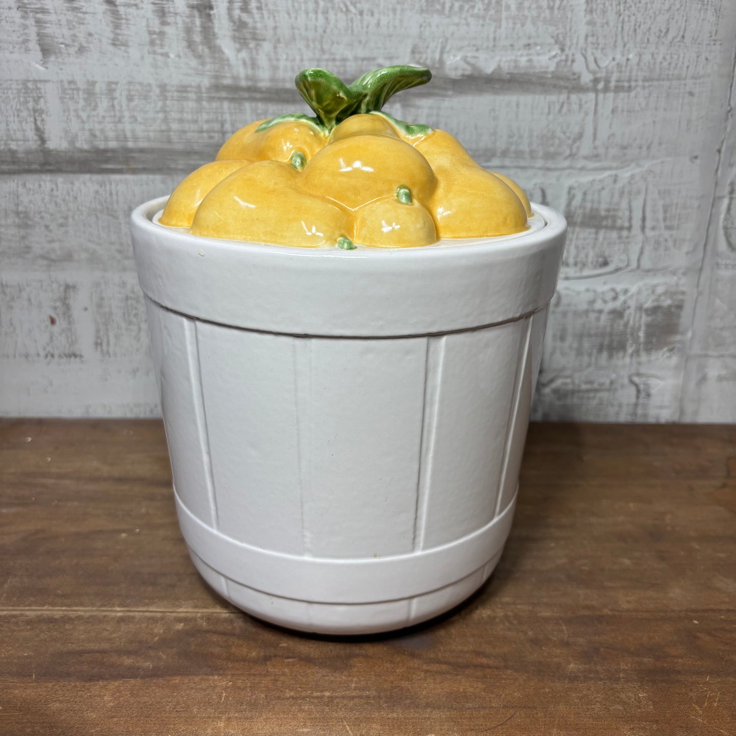 Vintage Treasure Craft Hopscotch Fruit Ceramic Pear Canister