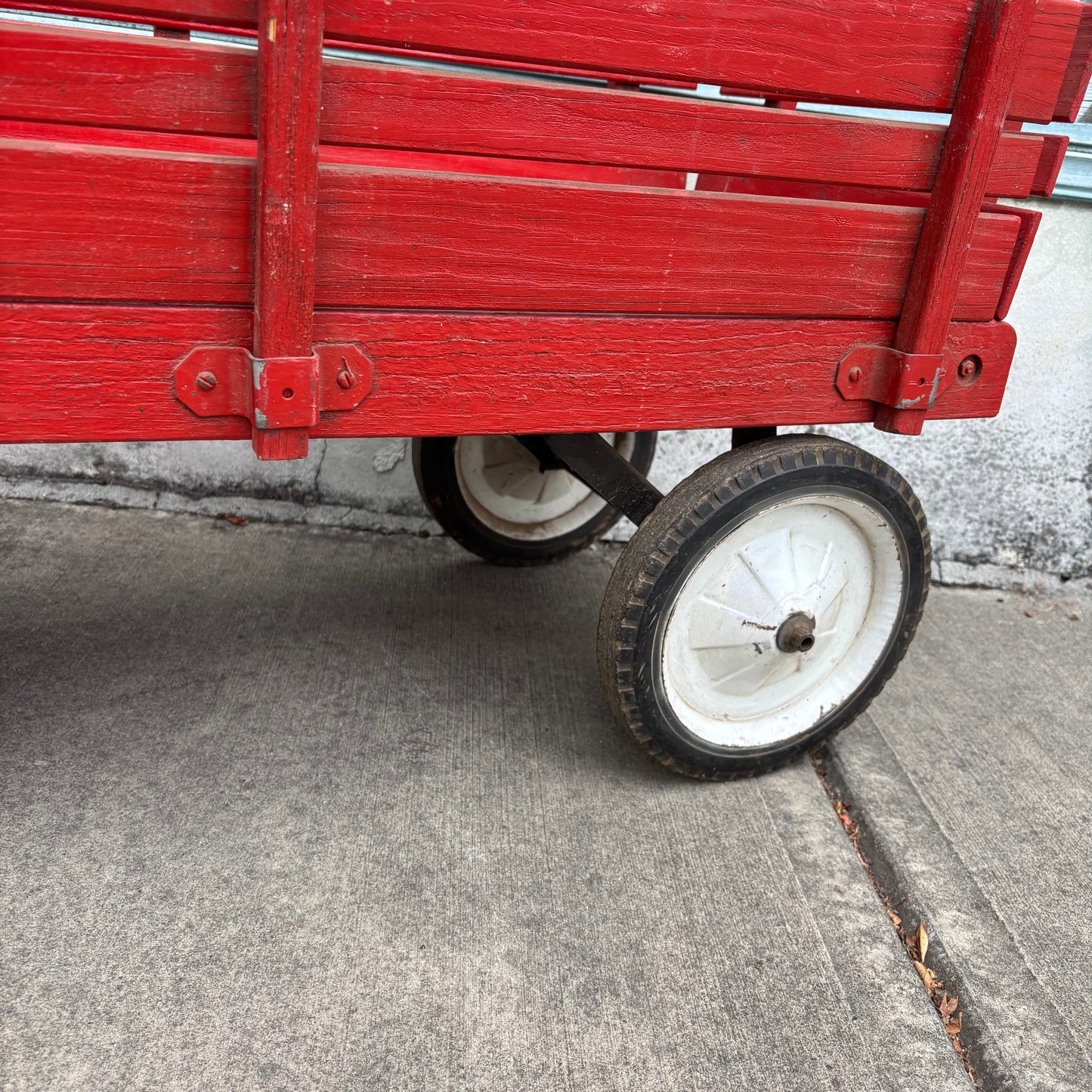 Antique Red Wooden Wagon