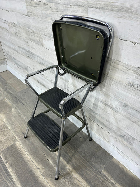 Vintage COSCO Mid Century Kitchen Step Chair Stool