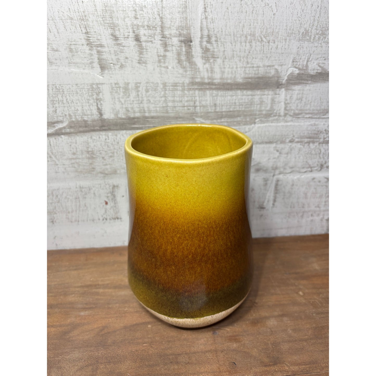 Ombré Glazed Clay Vase