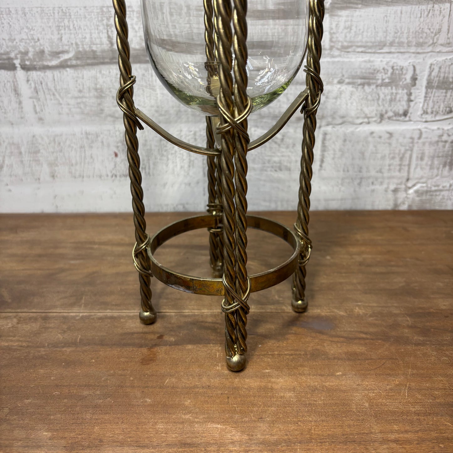 Vintage Pillar Glass Candle Holder