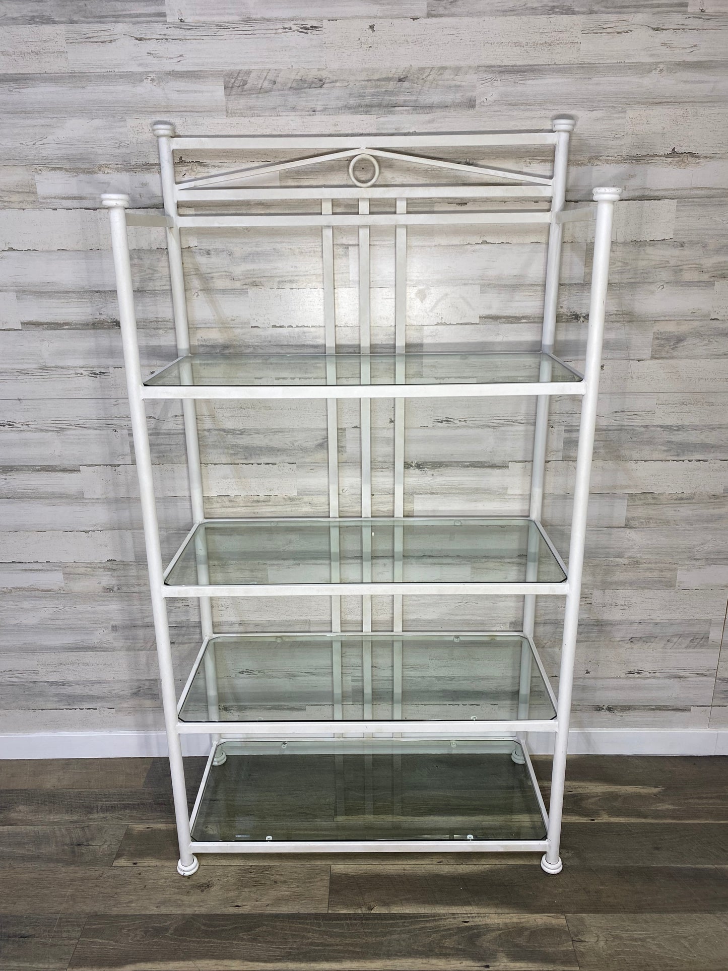 Wrought Iron & Glass Shelves