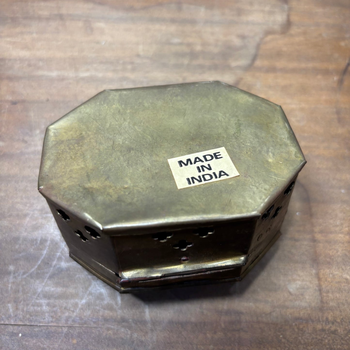 Vintage Brass Incense/ Trinket Box