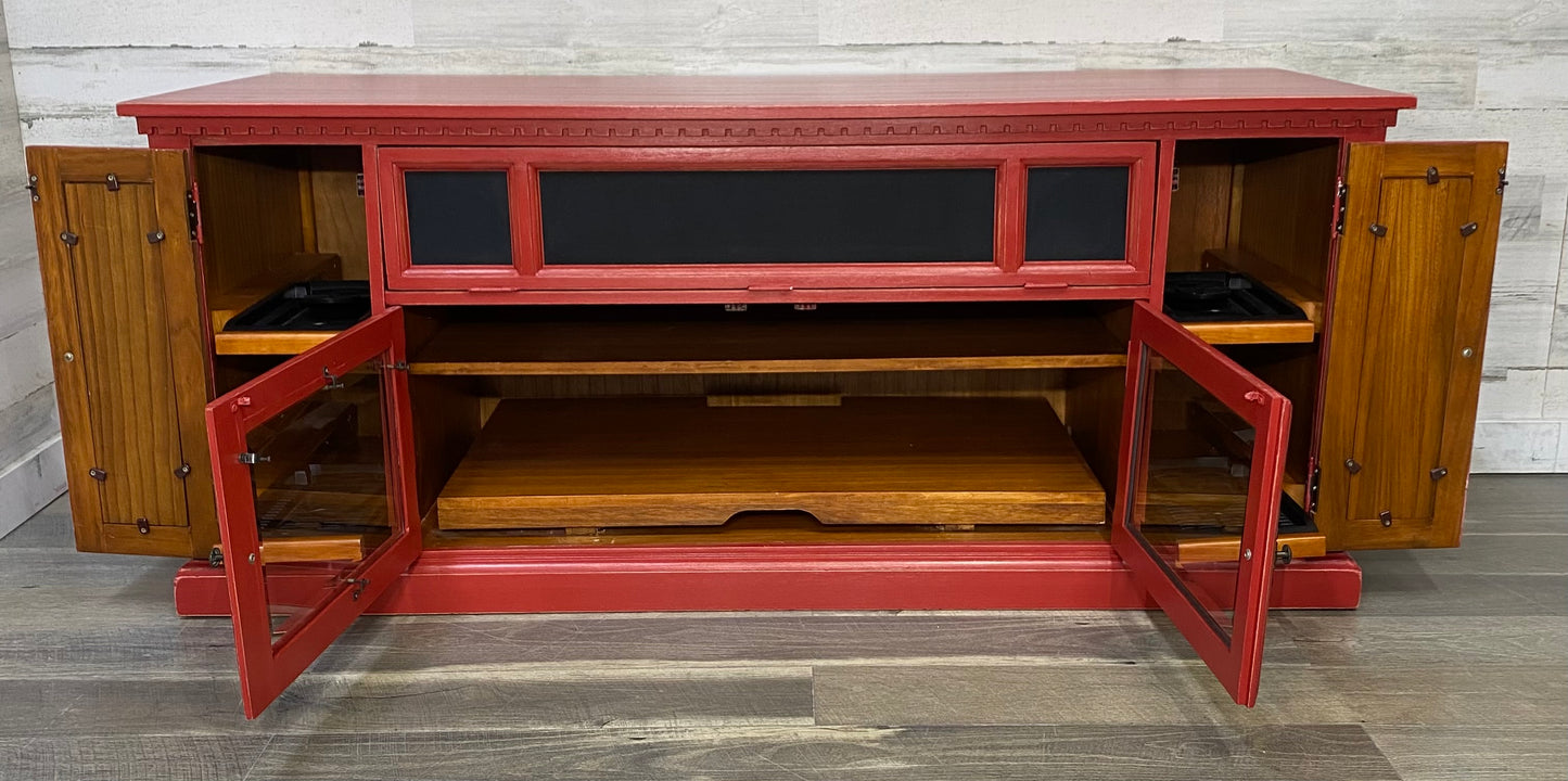 Rustic Red Tv Stand Entertainment Center