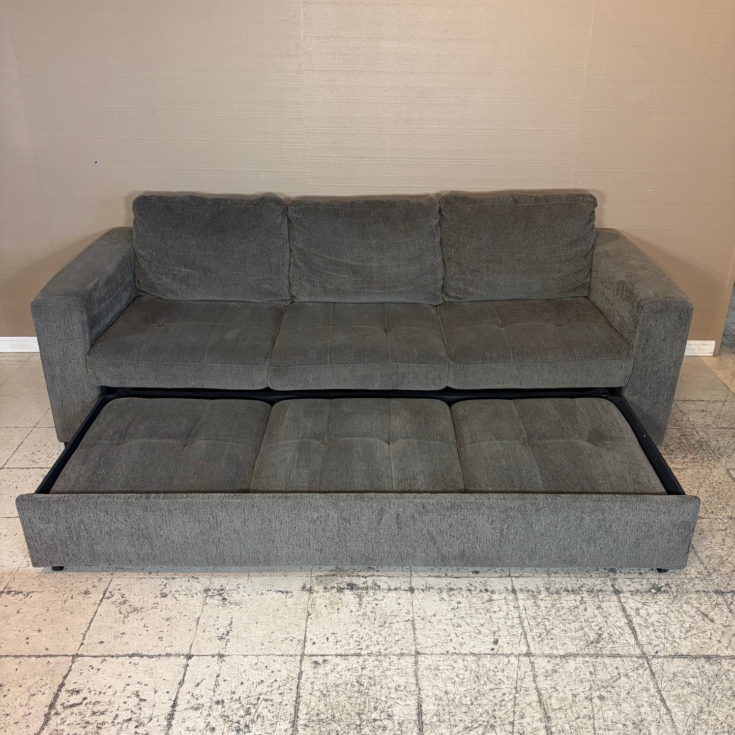 Gray Modern Pullout Bed Couch