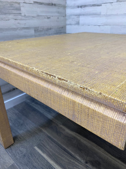 Mid Century Modern Grass Cloth Dining Table