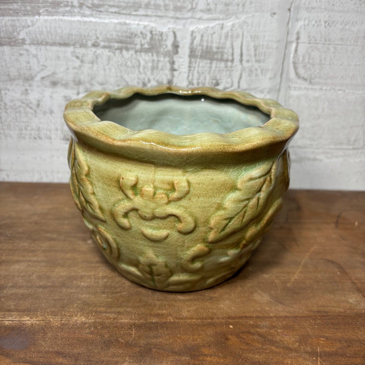 Sage Green Glazed Ceramic Pot