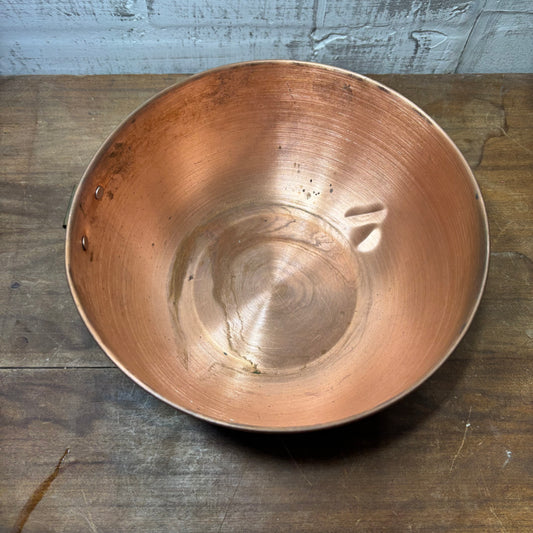 Vintage Copper Bowl W/ Brass Ring