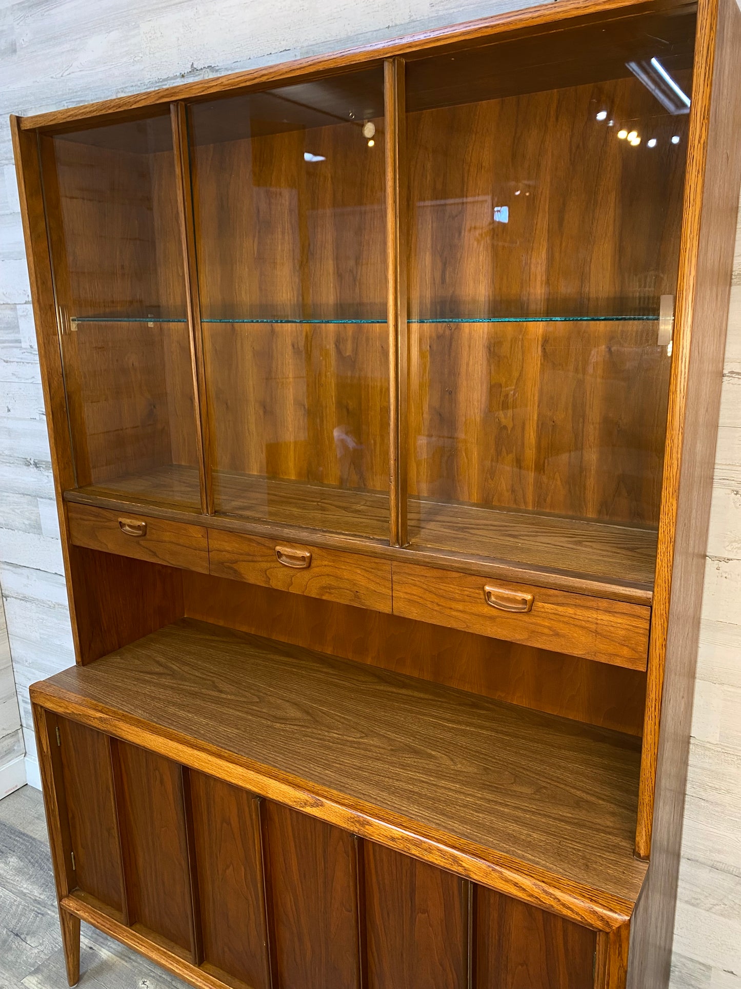 Mid Century Keller Walnut Hutch