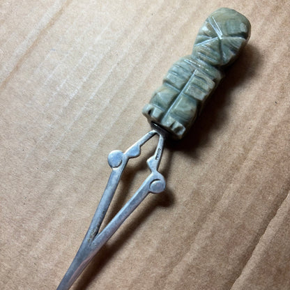 Vintage Onyx Carved Jade Letter Opener