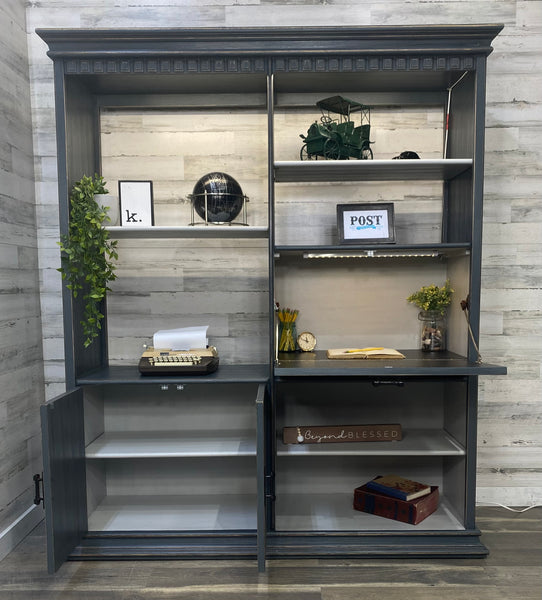 Dark Gray Cabinet/ Bookshelf