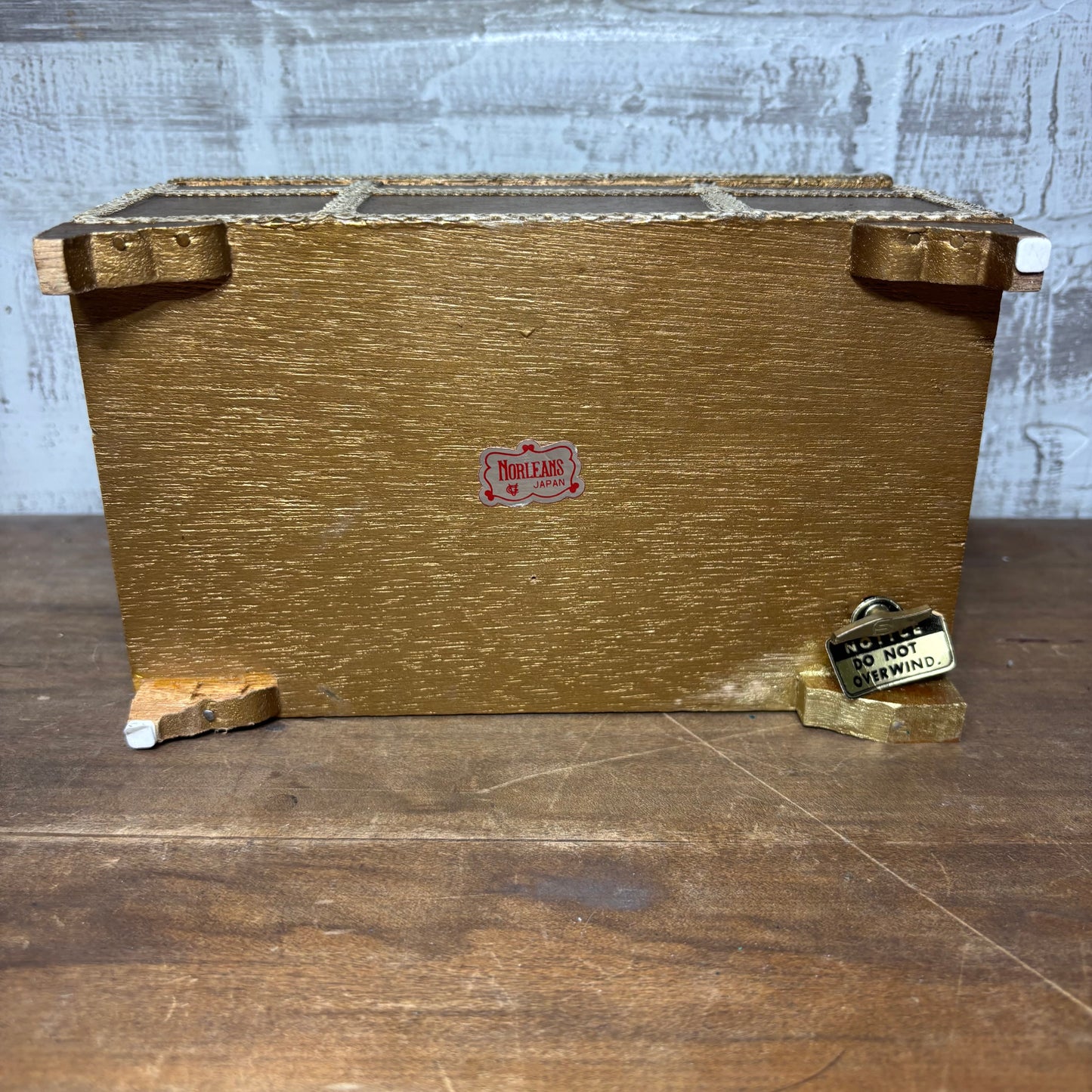 Vintage Wooden Silk Top Jewelry Box