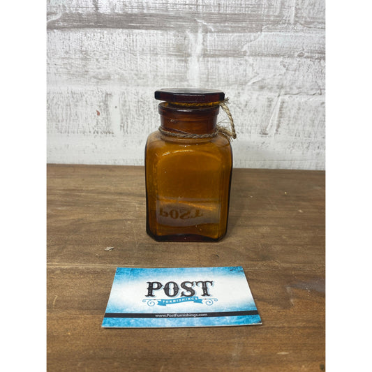 Antique Amber Glass Medicine Bottle