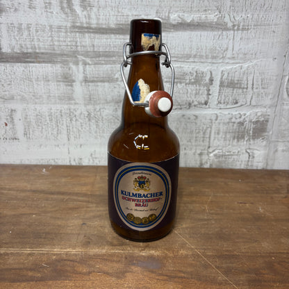 Vintage Kulmbacher Schweizerhof-Brau Amber Glass Bottle