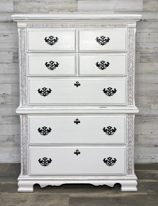 Tall White Farmhouse Dresser