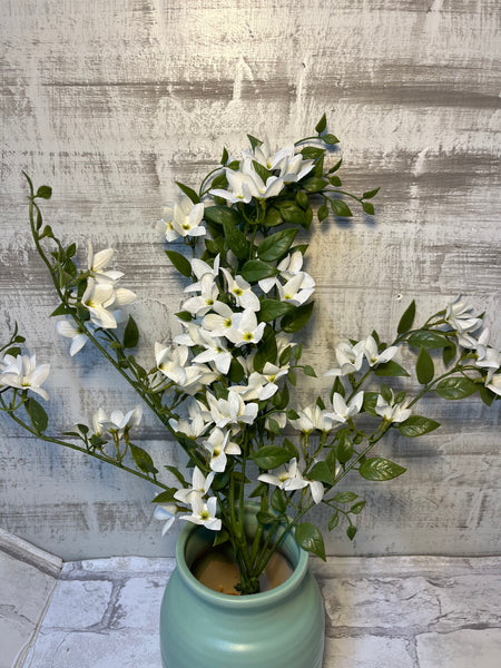 Decorative Ceramic Vase W/ Faux Flowers