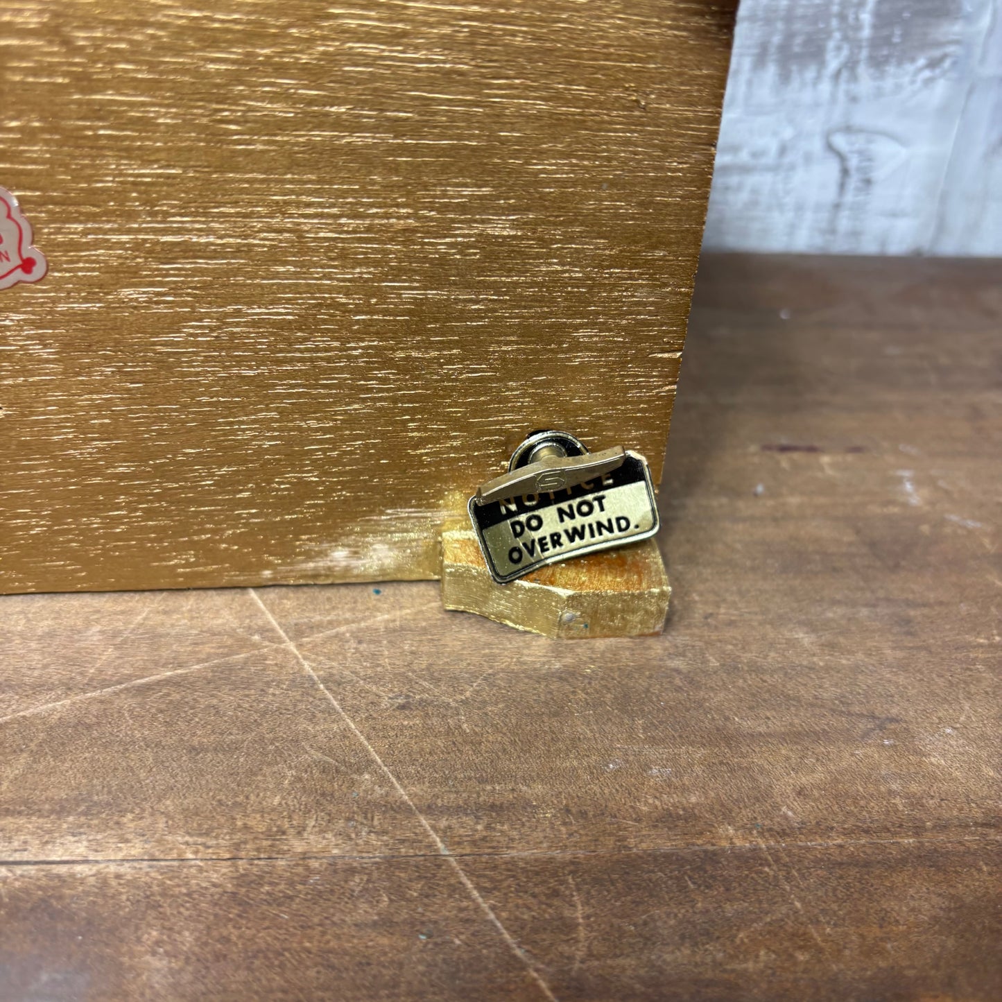 Vintage Wooden Silk Top Jewelry Box