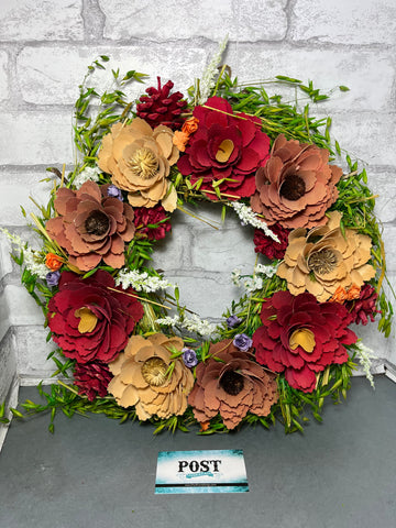 Spring Blooms Floral Wreath