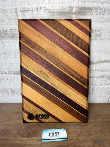 Striped Wooden Cutting Board