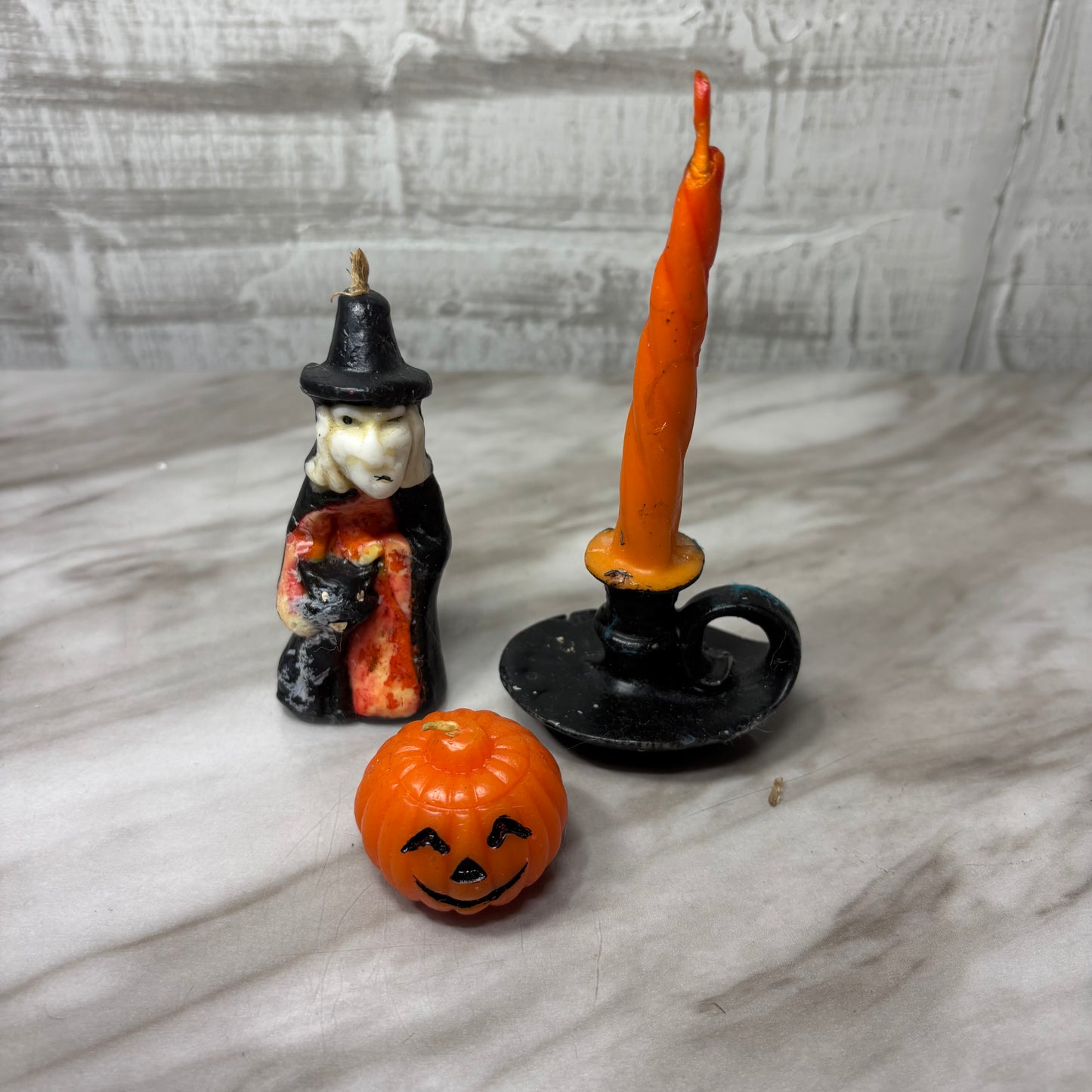 Vintage Lot Of Halloween Wax Candles