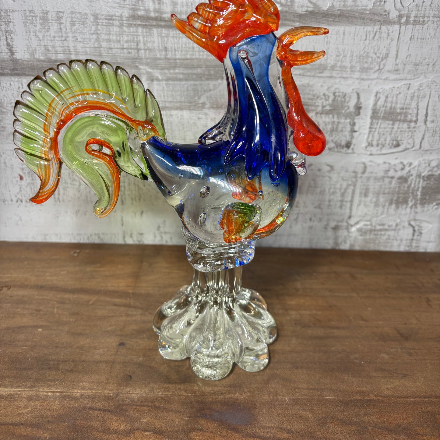 Vinci Dynasty Gallery Handblown Glass Rooster Figurine