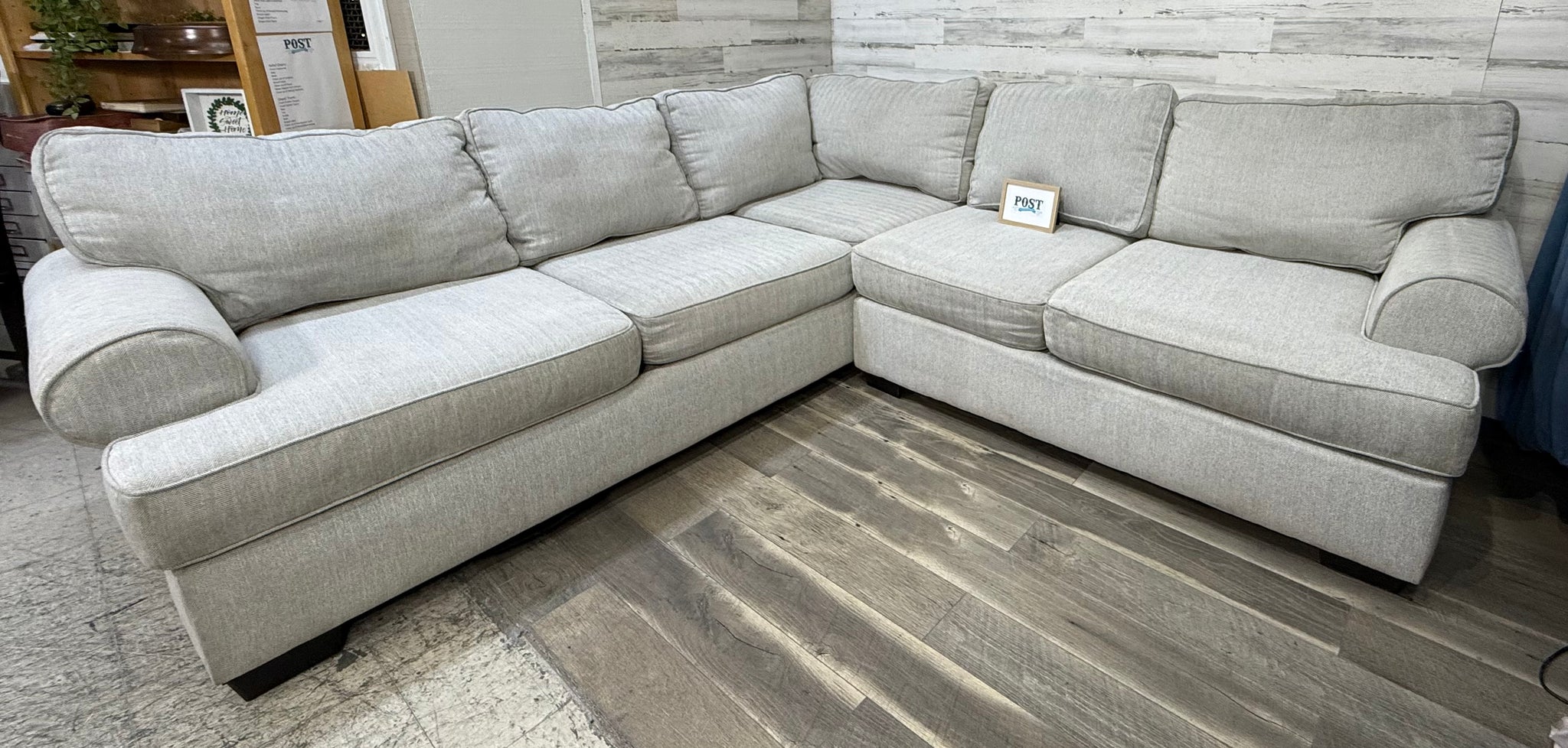 Light Gray 2pc Sectional Couch