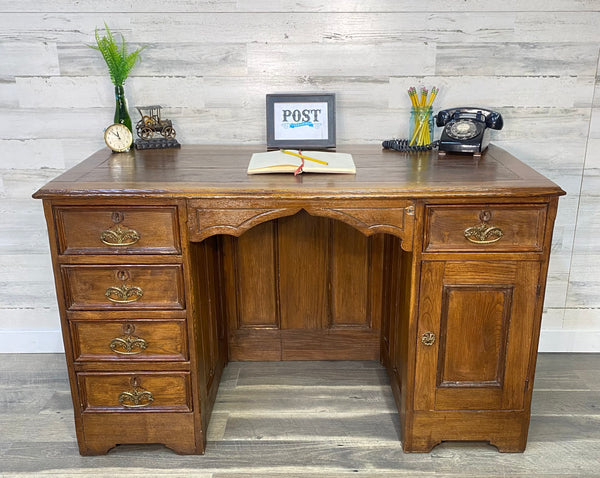 Antique Solid Wood Writing Desk