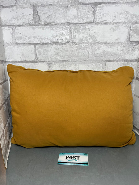 Quilted Velvet Yellow Lumbar Pillow