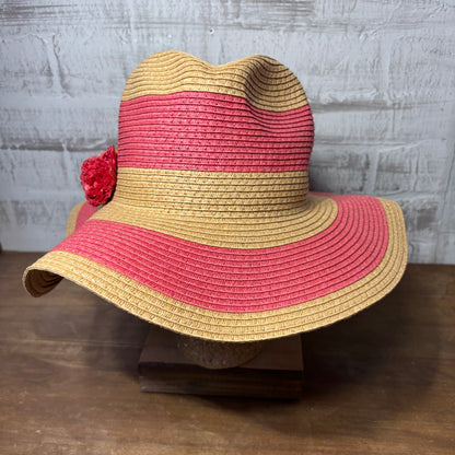 Pink Striped Sun Hat
