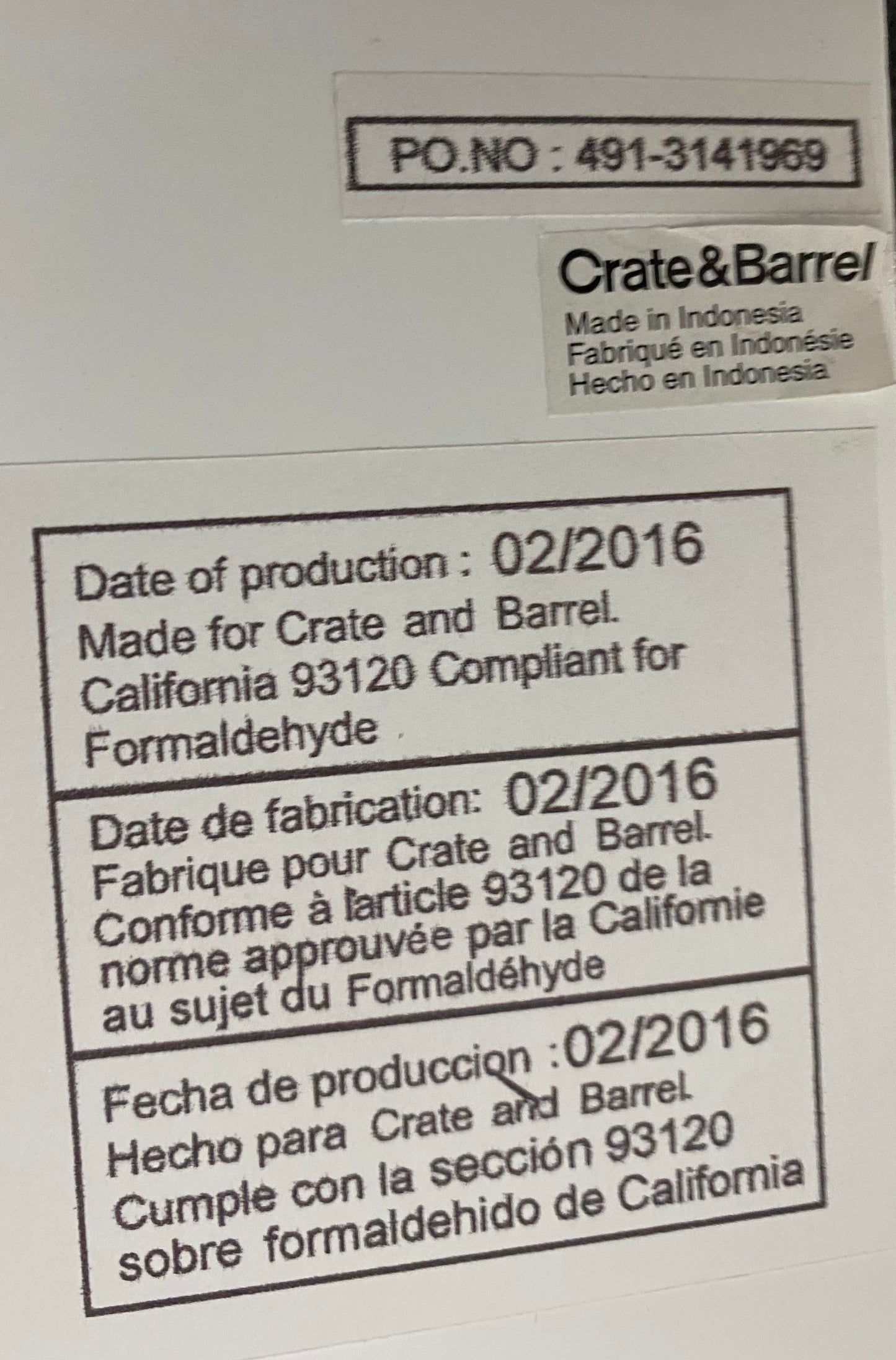 White Crate & Barrel Leaning Ladder Desk