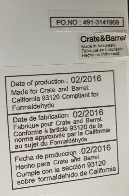 White Crate & Barrel Leaning Ladder Desk