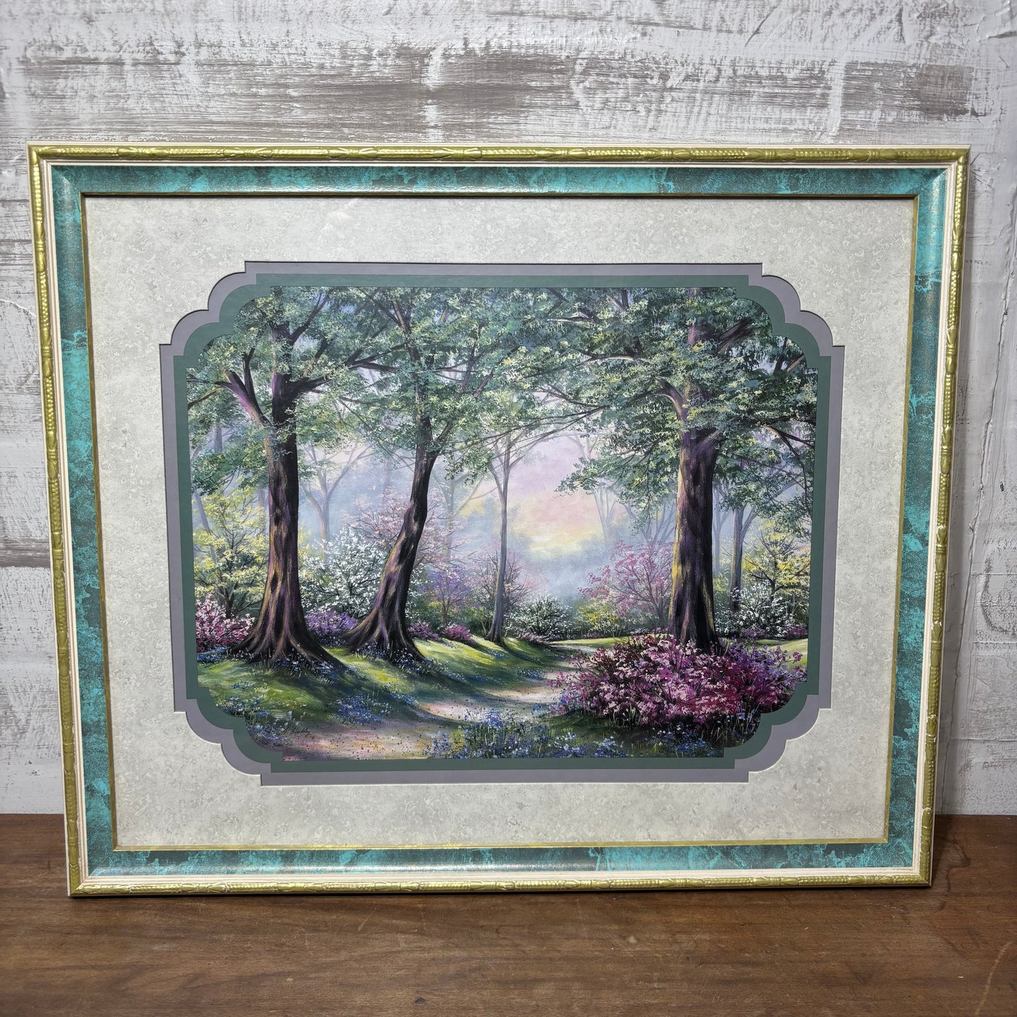 F. Buckley "Forest Path" Framed Matted Art Print