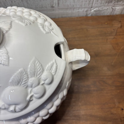 Vintage Signature Japan Ceramic Fruit Soup Tureen Covered Bowl