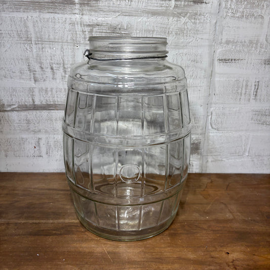 Vintage Large Glass Barrel *No Lid*