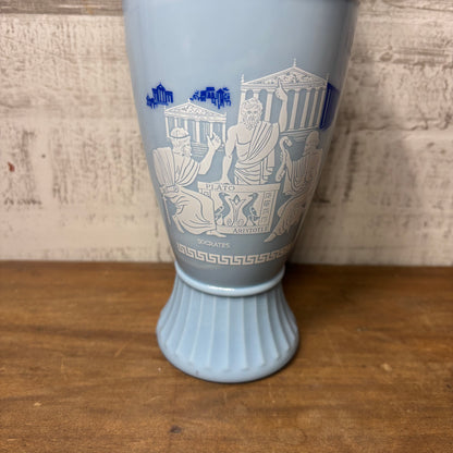Vintage Blue Jim Bean Greek Decanter Bottle