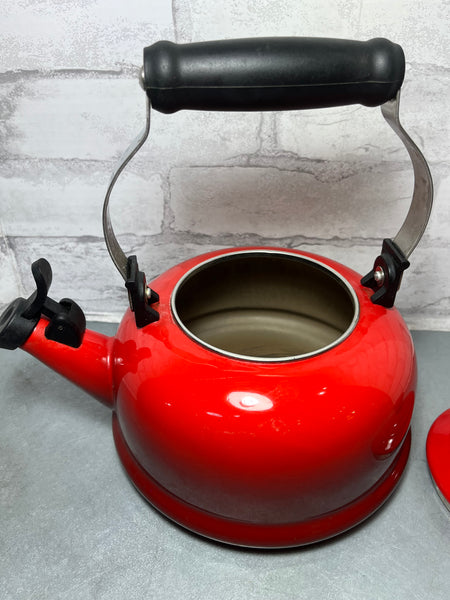 Le Creuset Red Enamel Tea Kettle