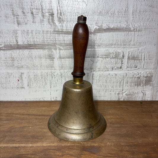 Antique Brass Large Hand School Bell