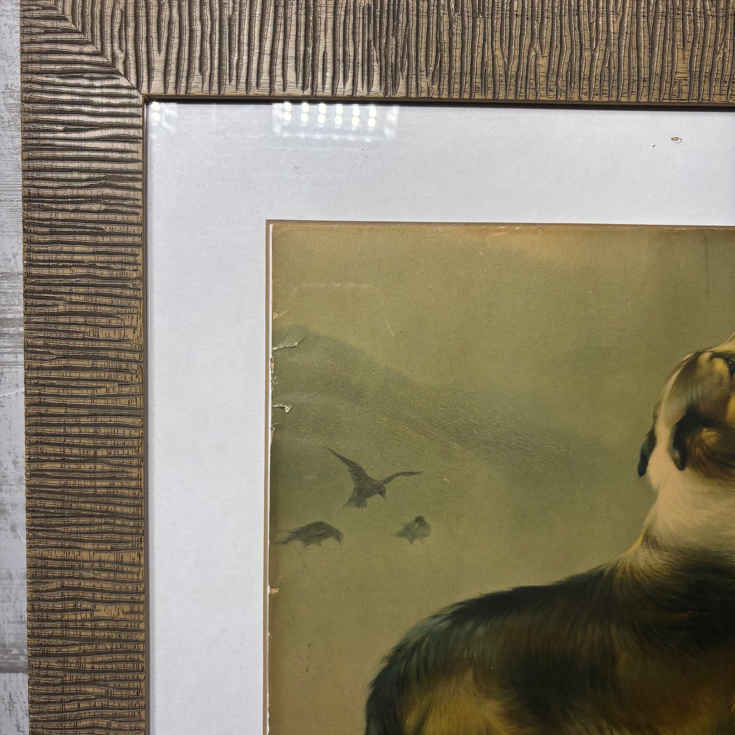 Mid Century Modem Unique Lassie Collie “Shepherds Call” Framed Art