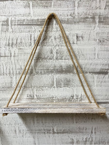 Rustic Hanging Wood Shelf