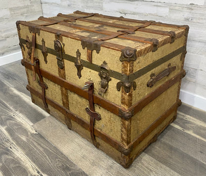 Antique Wood Steamer Trunk