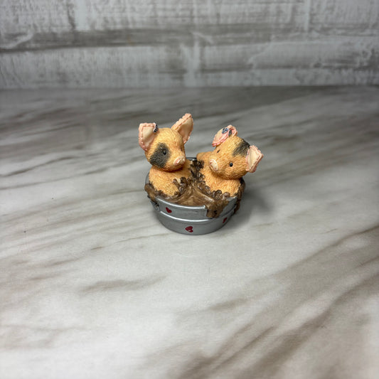 Vintage Enesco This Little Piggy Collectibles Sloppy Hogs and Kisses