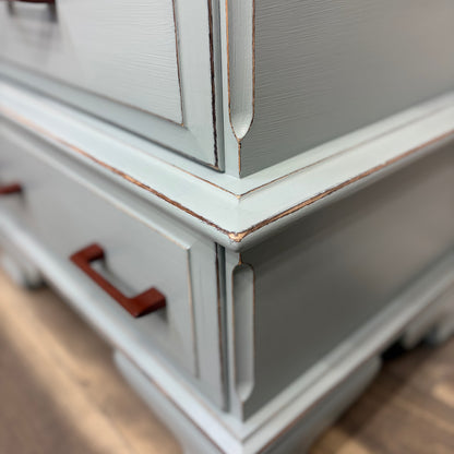 Set Of 2 Matching Blue/Gray Nightstands