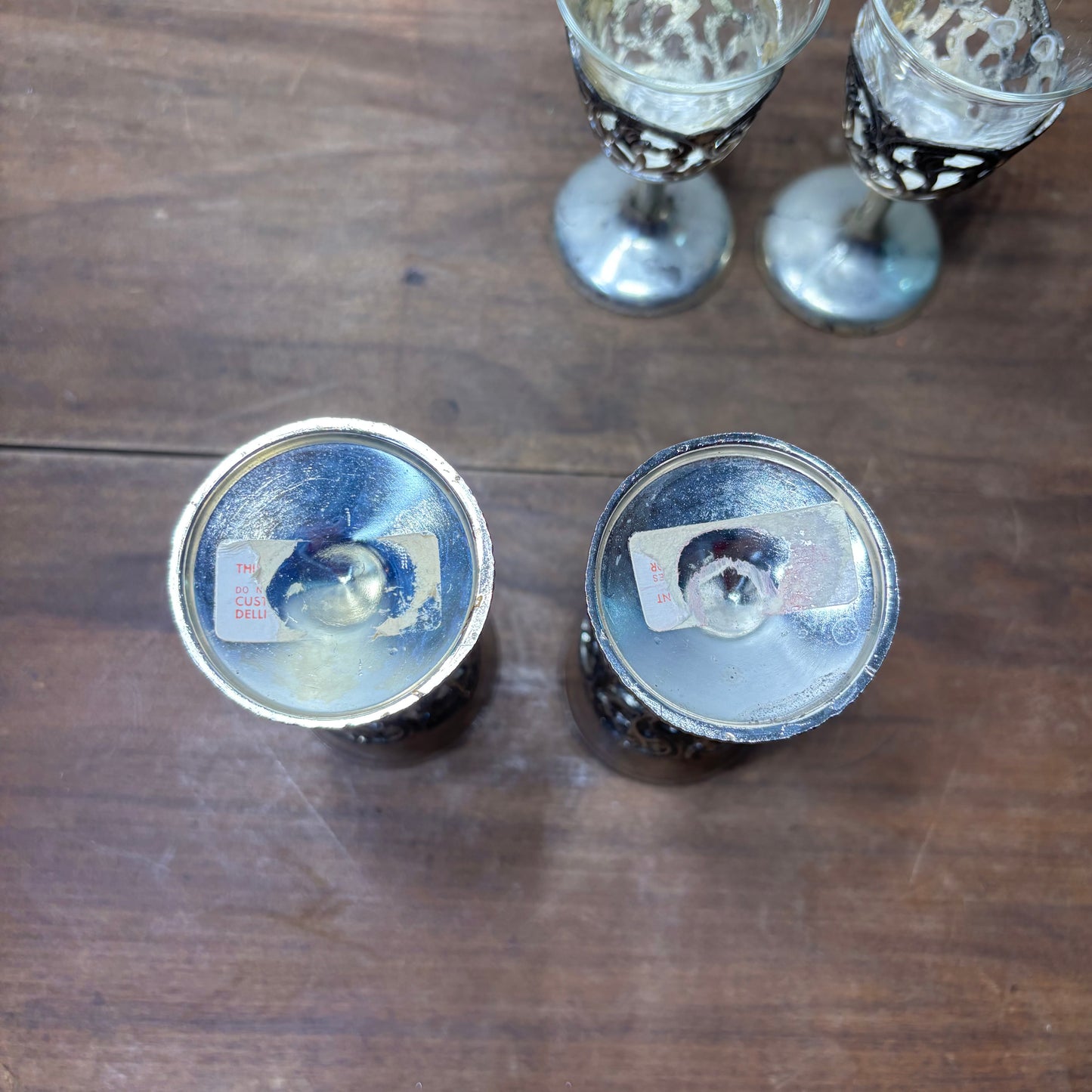 Antique Silverplate Cordial Cups Set Of 4