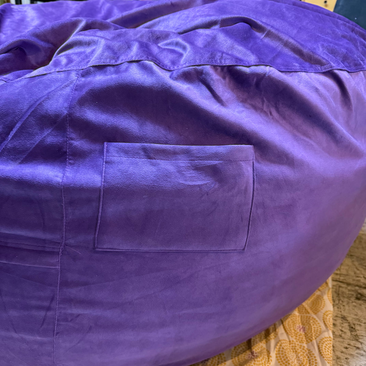 Huge Memory Foam Beanbag Chair Purple