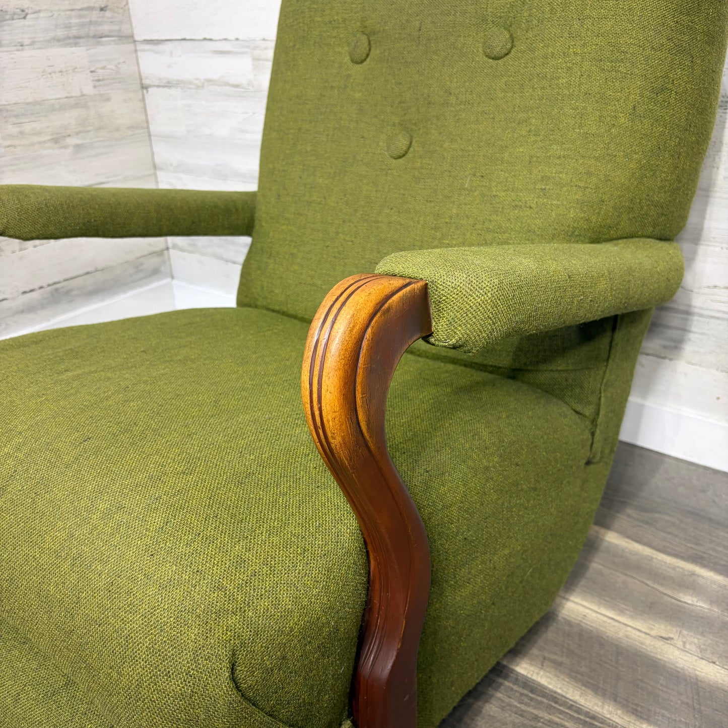 Retro Green Platform Rocking Chair