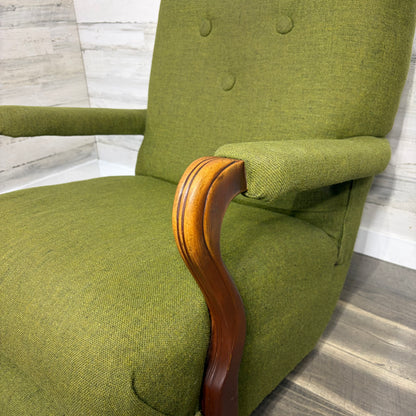 Retro Green Platform Rocking Chair