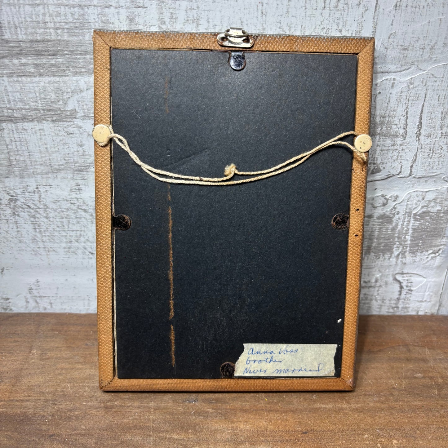 Antique Portrait In Wooden Frame