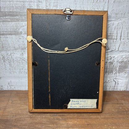 Antique Portrait In Wooden Frame