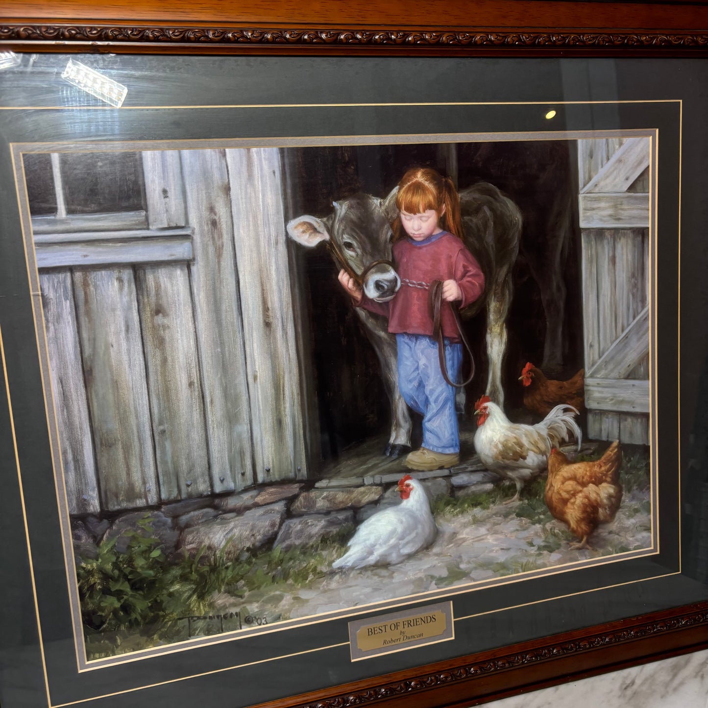 Framed Art Print Titled "Best of Friends" By Robert Duncan