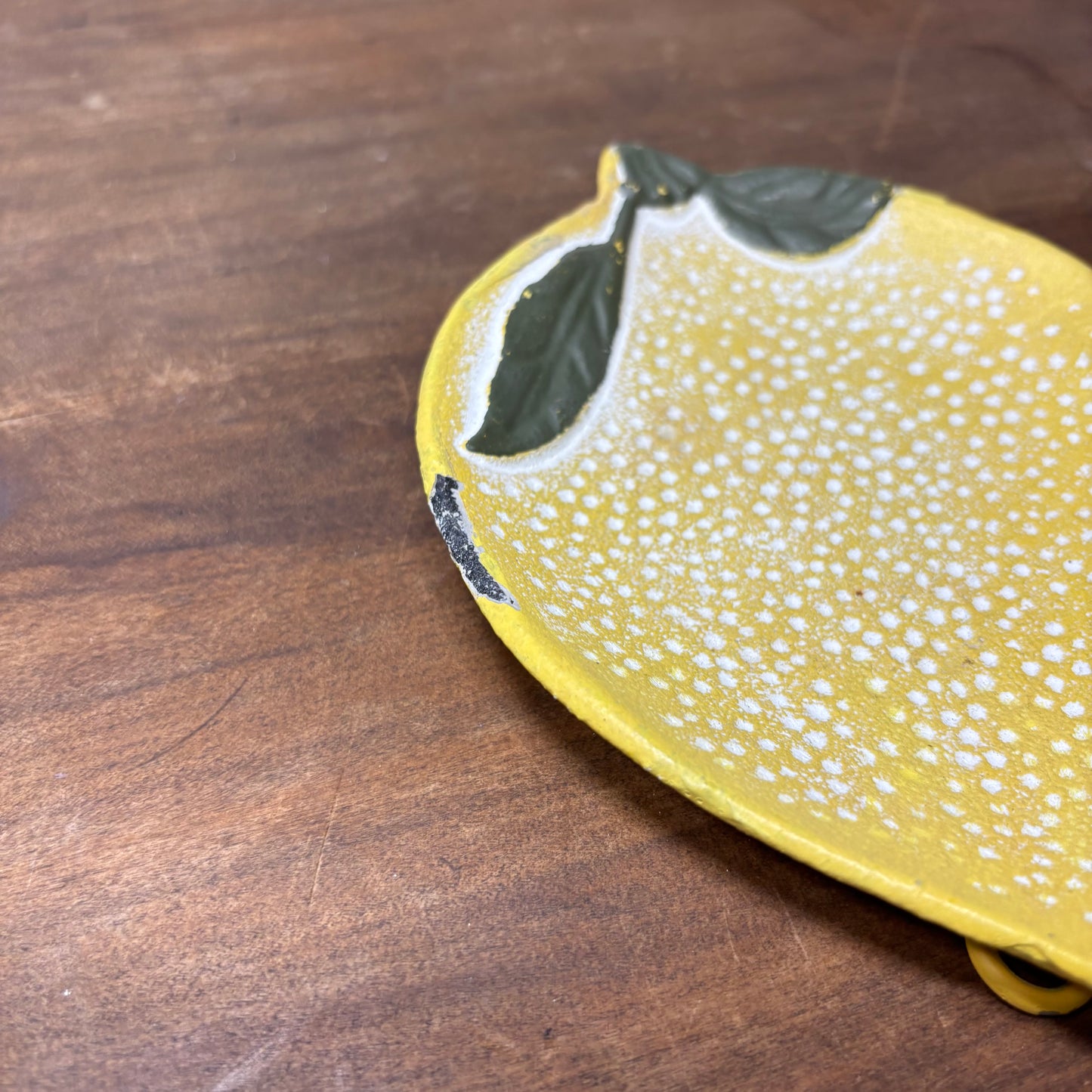 Lemon Cast Iron Spoon Rest/ Decor